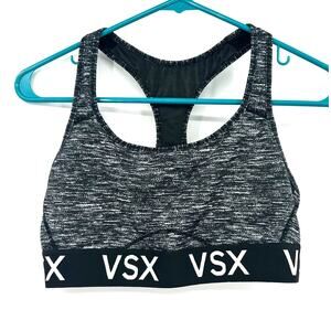 Victoria's‎ Secret Sport Size Medium Sports Bra Black Racerback Activewear Gym
